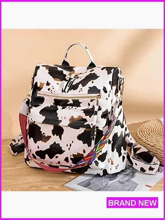 Vintage Convertible Backpack Purse Daypack Travel Shoulder Bag Faux Leather main image 5
